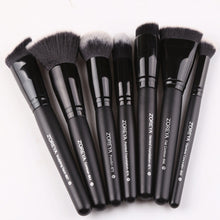 Load image into Gallery viewer, ZOREYA zestaw czarnych pędzli do makijażu oczu twarzy kosmetycznych fundacja Powder Blush Eyeshadow Kabuki mieszania pędzel do makijażu przyrząd kosmetyczny
