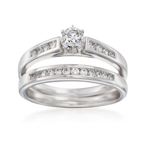 14kt silver bridal rings sets