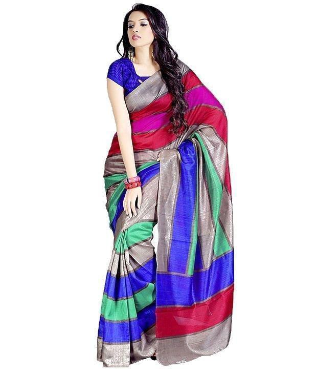 Designer Blue Georgette Printed Sarees