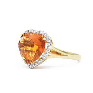 Heart shape gold ring