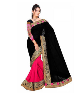 Stylish Divyanka Black Party wear Designer Saree Order Online