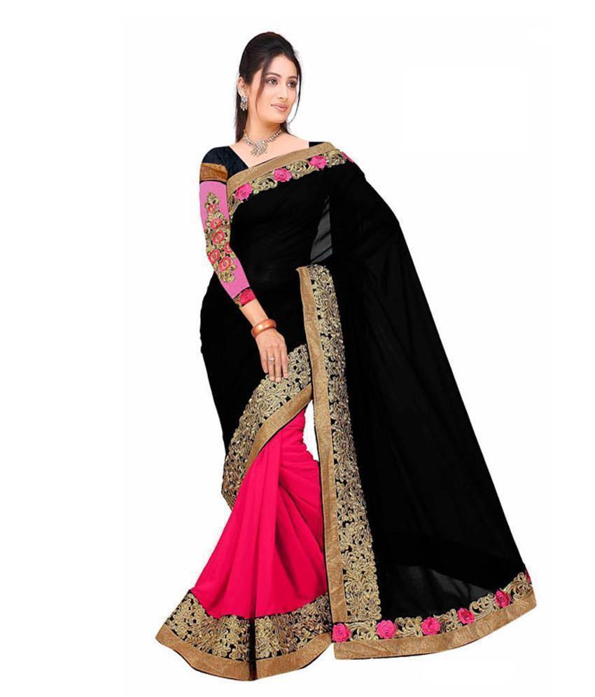 Stylish Divyanka Black Party wear Designer Saree Order Online