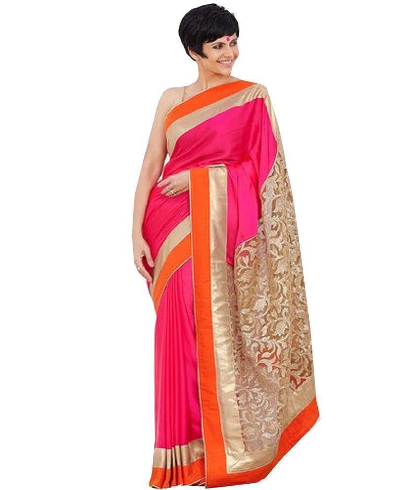 Best Selling Pink Pallu Brasso Saree Order Online