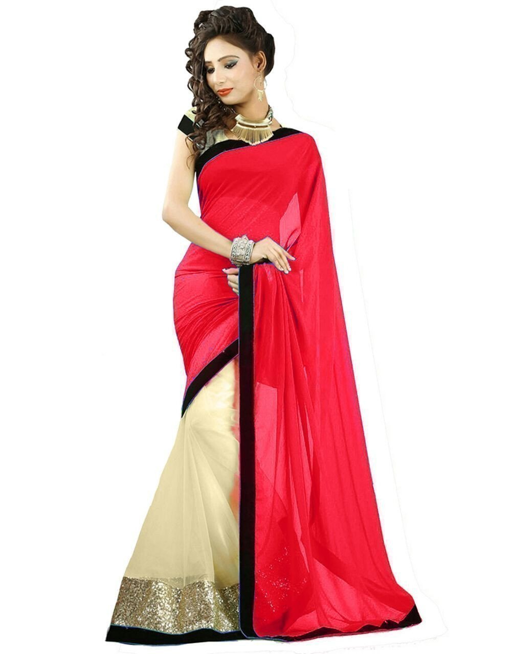 Royal Red Pallu Wedding wear Saree