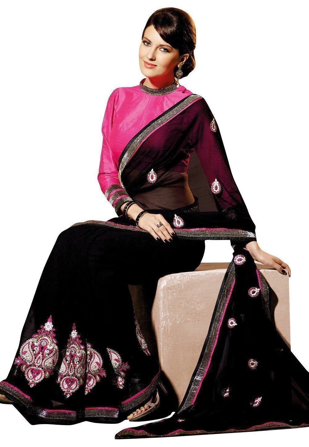 Pure Georgette Ceremonial wear Saree