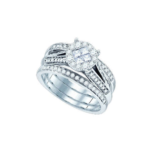 14kt silver bridal rings sets