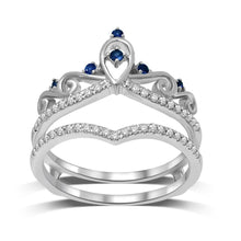 Load image into Gallery viewer, 14kt silver bridal rings sets
