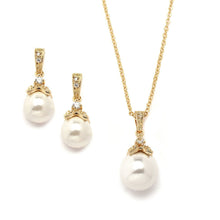 Load image into Gallery viewer, Bridal  pearl neckless set
