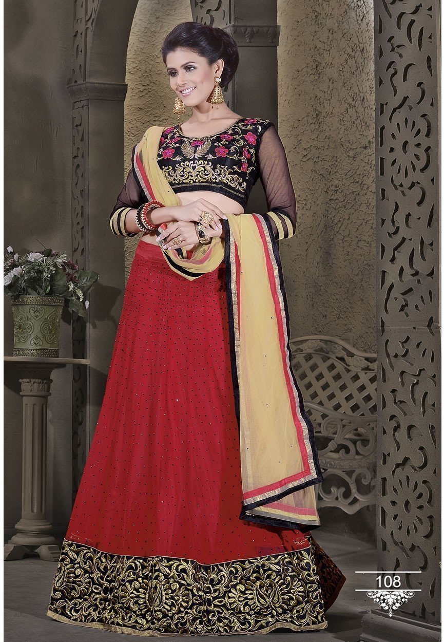 Alluring Red Color Wedding Wear Designer Lehenga Choli