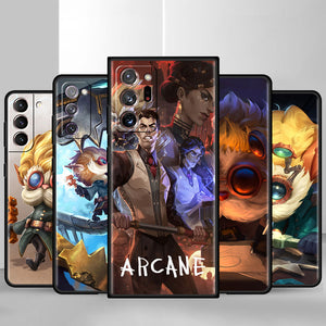 A-Arcane Hemerdinger Phone Case For Samsung Galaxy S20 FE S21Ultra S22 S10 S8 S9Plus Black Silicone Cover S10e S7 Note 20 Sac