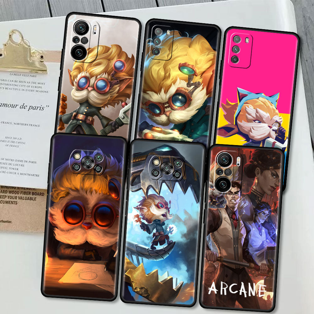 Black Phone Case For Xiaomi Mi Poco X3 NFC 11T M3Pro 11 Antifall Cover 10T for Redmi Note 9S 8Pro Soft Sac A-Arcane Hemerdinger
