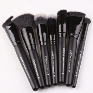 ZOREYA zestaw czarnych pędzli do makijażu oczu twarzy kosmetycznych fundacja Powder Blush Eyeshadow Kabuki mieszania pędzel do makijażu przyrząd kosmetyczny