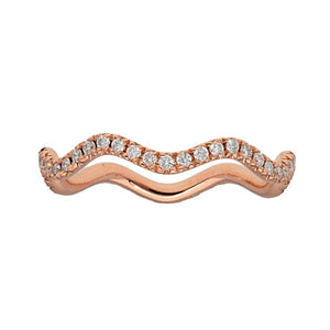 Rose gold wavy ring